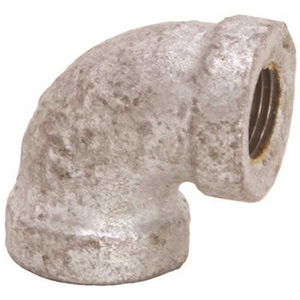 Proplus 1-1/2 Lead Free Galvanized Malleable 90-Degree Elbow Silver 44014